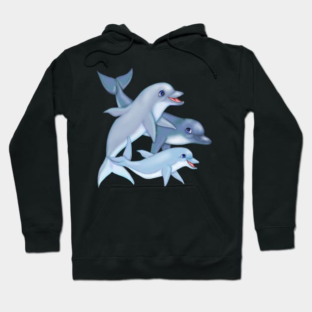 Dolphin Family Pod Hoodie by SpiceTree